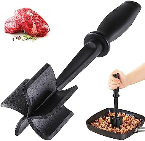 Meat Chopper Masher for Ground Beef and Hamburger Meat, Heat Resistant 5 Curved by LITTLE+COOK+SINCE+1995
