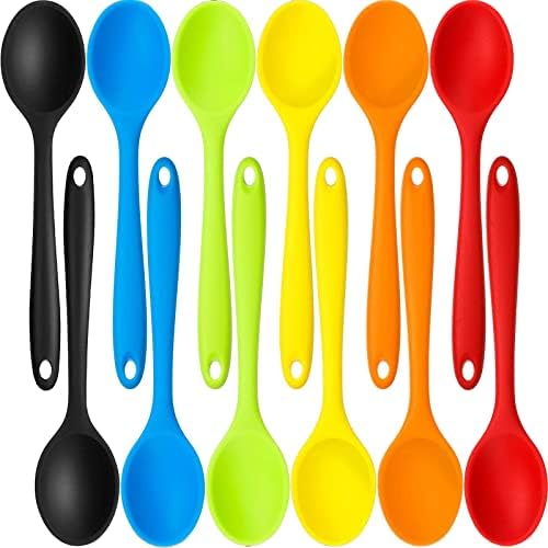 Beieverluck 12 Pack Large Silicone Cooking Spoons 10.8'' Heat Resistant Kitchen by Beieverluck