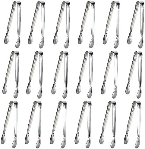 18PCS Mini Tongs for Appetizers, 5Inch Serving Tongs, Ice Tong Appetizer Tong by Sunenlyst