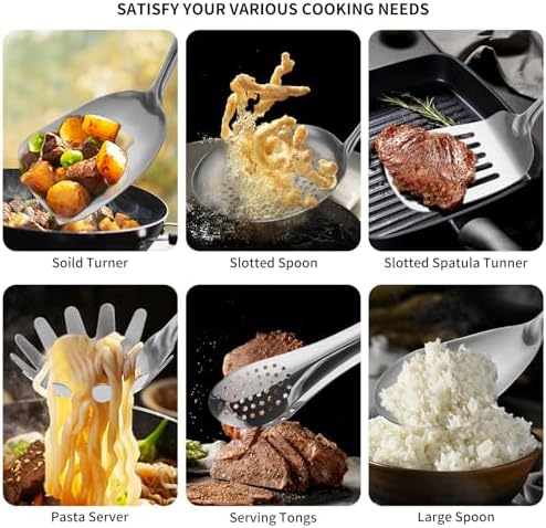 304 Stainlss Steel Kitchen Utensils Set, Pasta Server - Image 4