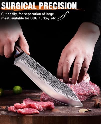 Naitesen 3PCS Hand Forged Butcher Knife Set - Image 3