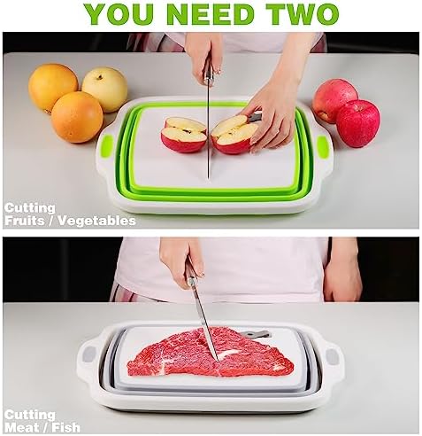 2 Pack Collapsible Cutting Board, Foldable Dish Tub - Image 3