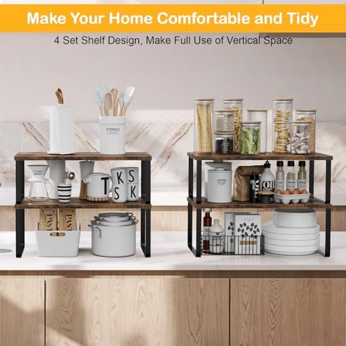 OGEMXU Cabinet Shelf Organizers, 15.7 inches Large Kitchen Counter Shelf - Image 4