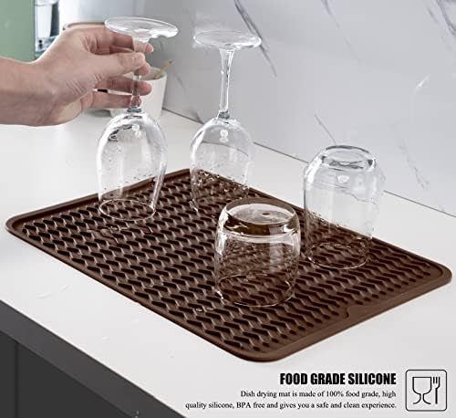 Silicone Dish Drying Mat, Non-Slip Easy Clean Sink Mat - Image 5