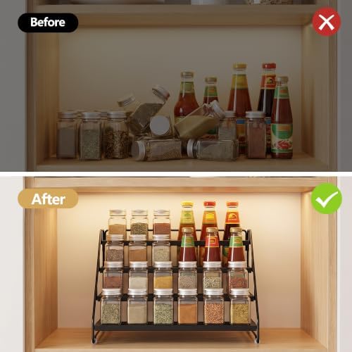 4-Tier Adjustable Depth Spice Rack Organizer - Image 5