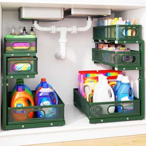 Under Sink Organizer, 3-Tier Sliding Drawers by GUUKAR