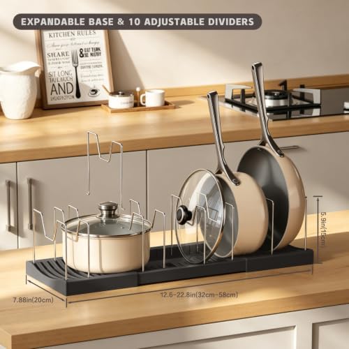 Magheo 2 Pack Pots and Pans Organizer Under Cabinet, Expandable 12.6"-22.8" - Image 2