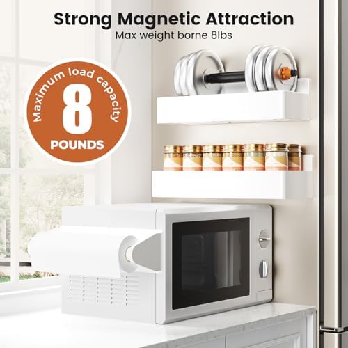 Mystozer Magnetic Spice Rack for Refrigerator White, 7 Pack - Image 2