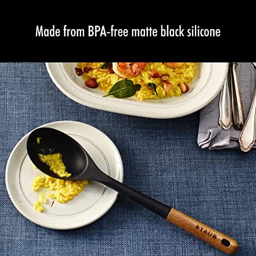 Staub Silicone with Wood Handle Cooking Utensil, Serving Spoon - Image 4