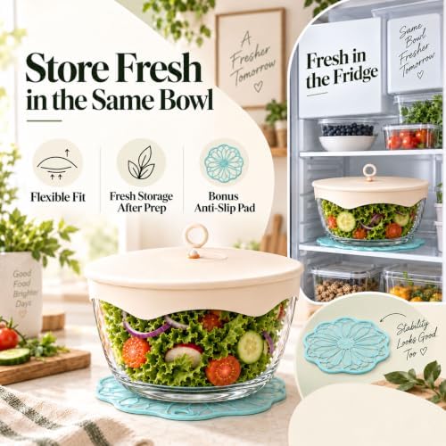 3.2 Qt Glass Salad Spinner - Image 3