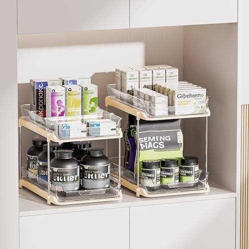 Delamu 2-Tier Multi-Purpose Bathroom Under Sink Organizers and Storage - Image 4