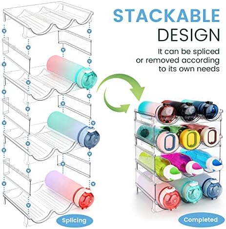 spospo Water Bottle Organizer for Cabinet 4 Pack Water Bottle Holder - Image 2
