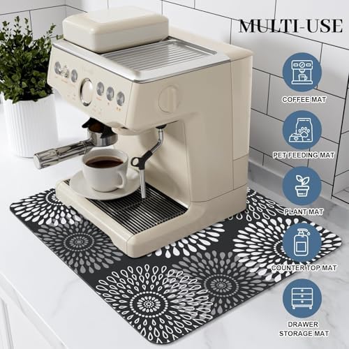 Dish Drying Mat Absorbent Kitchen Counter Mat Rubber Backing Draining Mat - Image 3