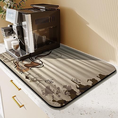 Fun Coffee Mat, Absorbent Hide Stain Anti-Slip Coffee Bar Accessories, Dish - Image 3