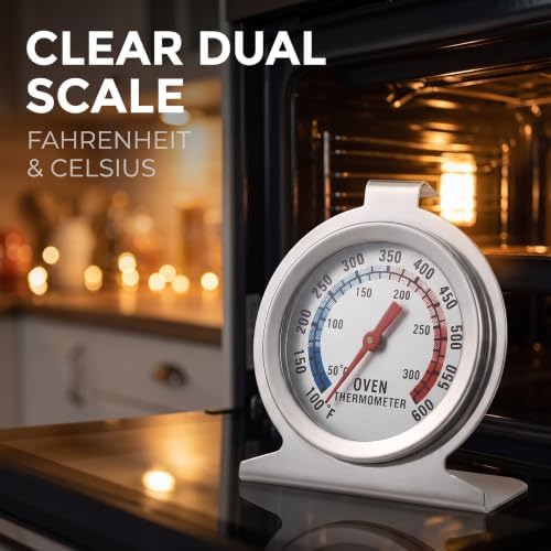 1Pc Silver Oven Thermometer 50-300°C/100-600°F, Thermometer Instant Read - Image 4