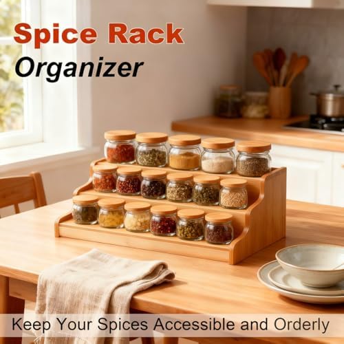JinDoWin 2 Pack Cabinet Spice Rack Organizers - Image 3