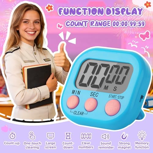 24 Pcs Multi-Function Electronic Timer Small Digital Kitchen Timer Digital Timer - Image 3