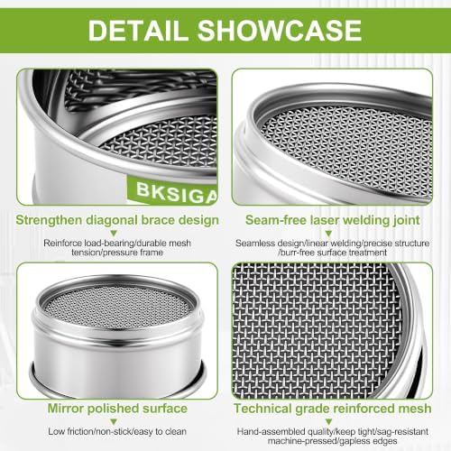 304 Stainless Steel Wire Cloth Lab Sieves, 10 Mesh Test Sieve - Image 3