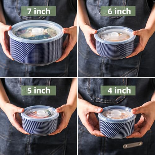Ceramic Nesting Bowls with Lids - Image 3