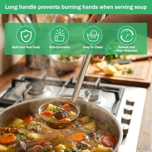 10 Pcs Stainless Steel Ladle 2 oz Soup Ladle - Image 7