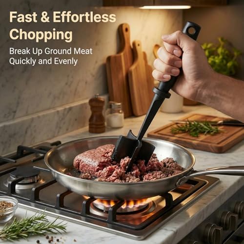 2Pcs Ground Beef Chopper Tool, Meat Masher Ground Beef Heat Resistant Meat - Image 6
