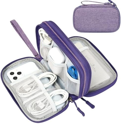 FYY Electronic Organizer, Travel Tech Pouch Bag Cable Organizer Dark Purple by FYY