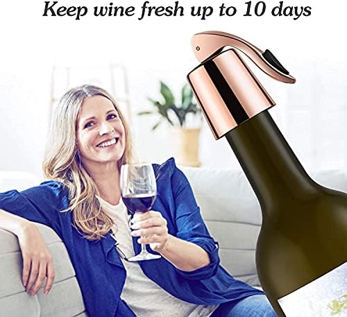 2-Pack Wine Stoppers, Airtight Seals to Keep Wine Fresh, Easy Press-to-Seal - Image 3