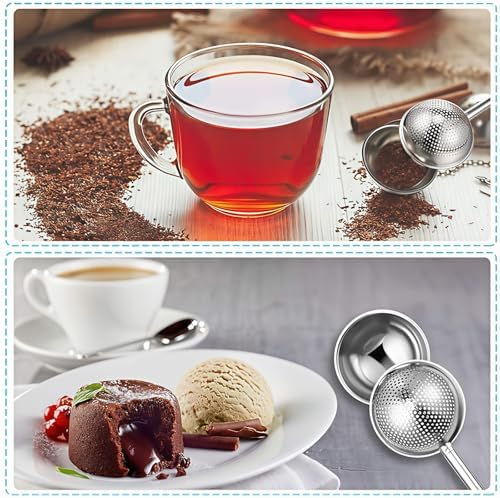2Pcs Flour Sifter for Baking, One-hand Operation Sugar Shaker Stainless Steel - Image 4