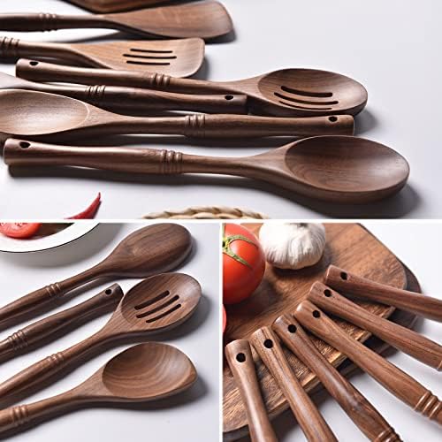Gudamaye 12 inch Black Walnut Wooden Utensils - Image 7
