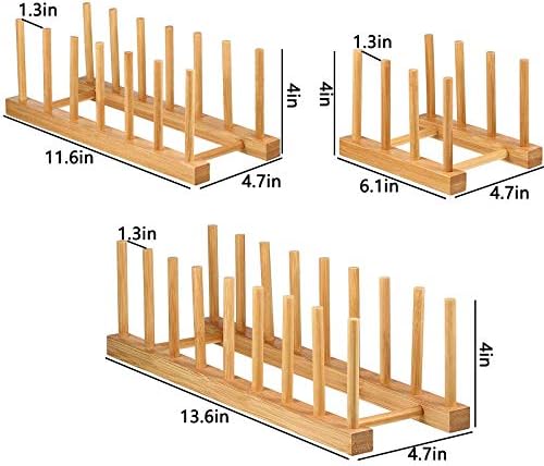 Lawei Set of 6 Bamboo Dish Rack - Image 2