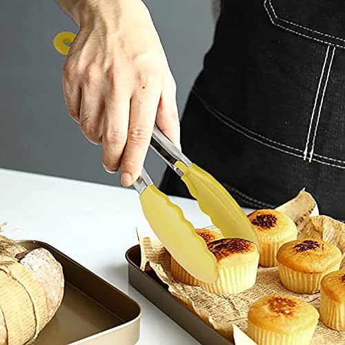 HINMAY Small Appetizer Tongs 7" Silicone Kitchen Tongs - Image 4