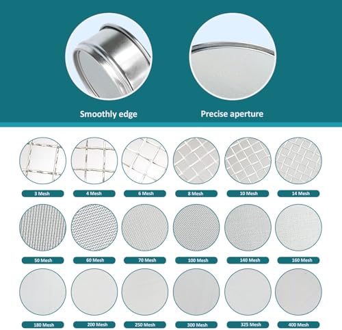 4" 304 Stainless Steel Lab Sieve, 2800 Mesh Screen Sifter - Image 5