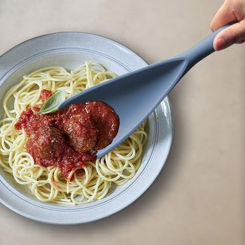 Silicone Cooking Spoon Spatula For Non-stick Cookware, 12.6" Starry Blue - Image 5
