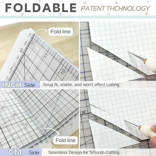 iMAT Flip Cutting Mat M Type Foldable Double-Sided Translucent - Image 5