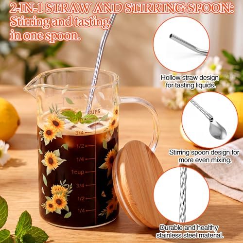 Zhehao Glass Measuring Cup, 16oz/2cups/500ml Easy to Read - Image 4