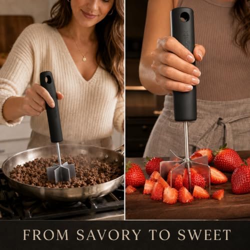 Stainless Steel Meat Chopper and Meat Masher - Image 5
