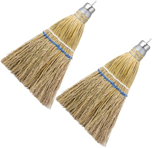 Suclain 2 Pcs 12" Hand Held Whisk Broom Corn Straw by Suclain