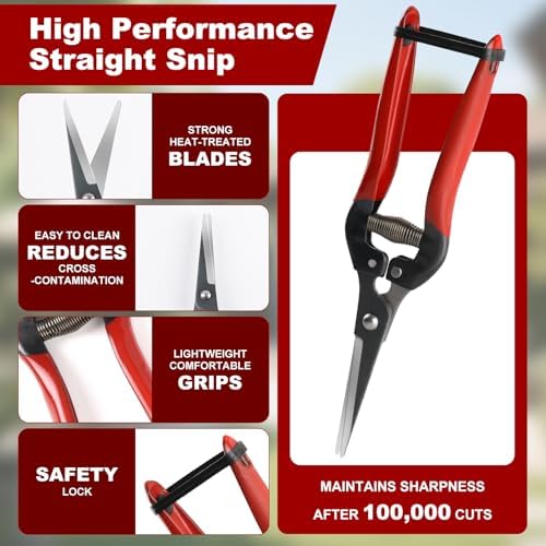 LEEPENK 2 Piece Garden Shears Set: Heavy Duty Pruning Shears - Image 4