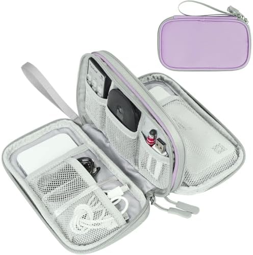 FYY Electronic Organizer, Travel Tech Pouch Bag, Light Purple by FYY