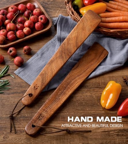 12" Teak Wooden Spatula for Cooking - Image 5