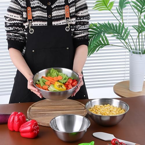 3 Packs Stainless Steel Mixing Bowls - Image 6