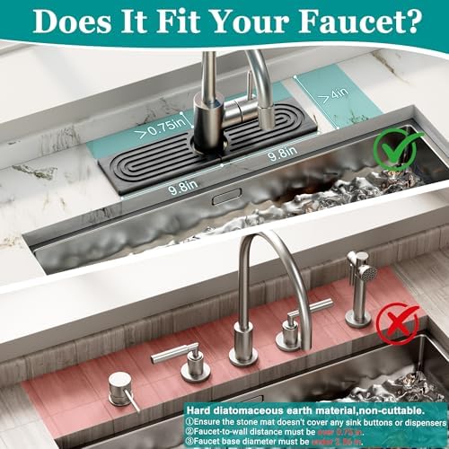 Stone Faucet Mat for Kitchen Sink - Image 2