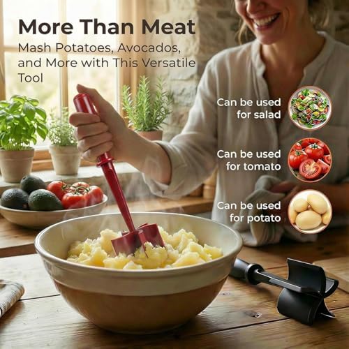 2Pcs Ground Beef Chopper Tool, Meat Masher Ground Beef Heat Resistant Meat - Image 4