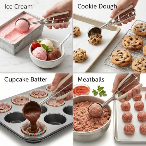 #40 Cookie Scoop, 2 Tbsp/ 30 ml/ 1 oz Cookie Dough Scoops - Image 4
