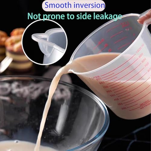Unbreakable Plastic Measuring Cups 6 Piece Food-Grade Measuring Jugs, - Image 2