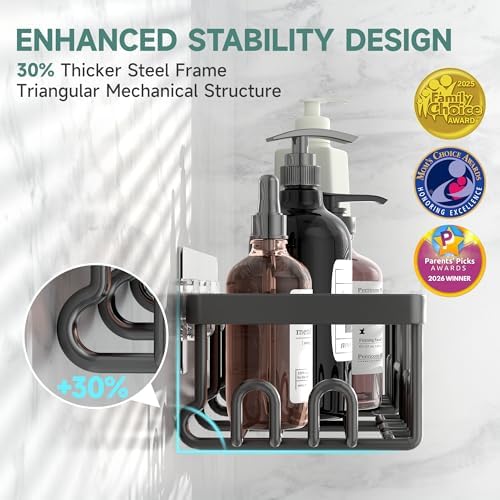 Veken Shower Caddy 6-Pack, Bathroom Organizers and Storage Shelves - Image 2