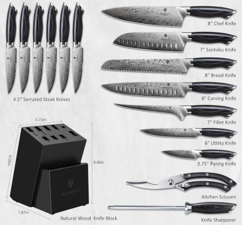 16 Pieces Knife Set, Knife Block Set in Powder Steel, Ultra Sharp - Image 2