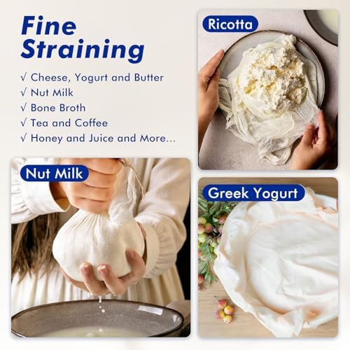 6 PCS Reusable Cheesecloth, Grade 100, 20x20 Inch Hemmed Cheese Cloth - Image 4