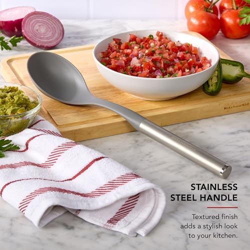 KitchenAid Basting Spoon with Stainless Steel Handle, Nonstick Safe, and Serving - Image 5