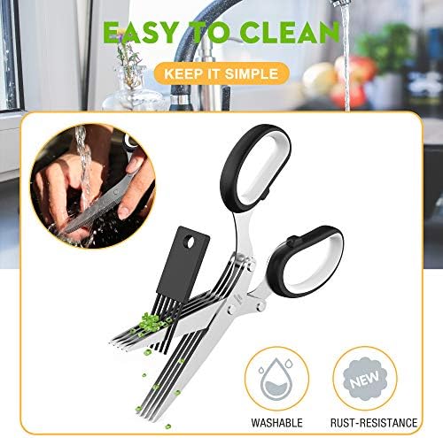 Herb Scissors with 5 Blades and Cover, New Kitchen Gadget 2026 - Image 5